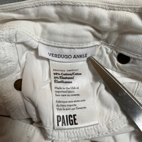 PAIGE Verdugo Ankle Skinny Jeans Size 29 Mid Rise Coastal Casual Stretch Preppy - Picture 7 of 11